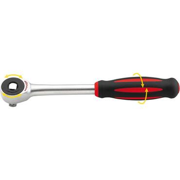 Push-through ratchet 1/4" with rotary handle type 6018